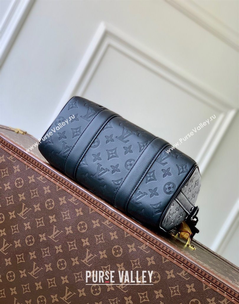 Louis Vuitton Mens City Keepall Bag in Black Monogram Shadow Leather 2025 M26750 (KI-251126092)