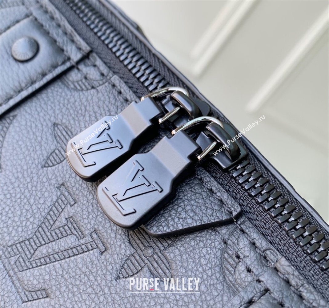 Louis Vuitton Mens City Keepall Bag in Black Monogram Shadow Leather 2025 M26750 (KI-251126092)