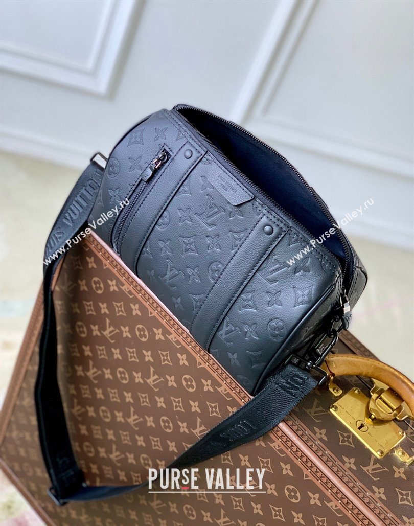 Louis Vuitton Mens City Keepall Bag in Black Monogram Shadow Leather 2025 M26750 (KI-251126092)