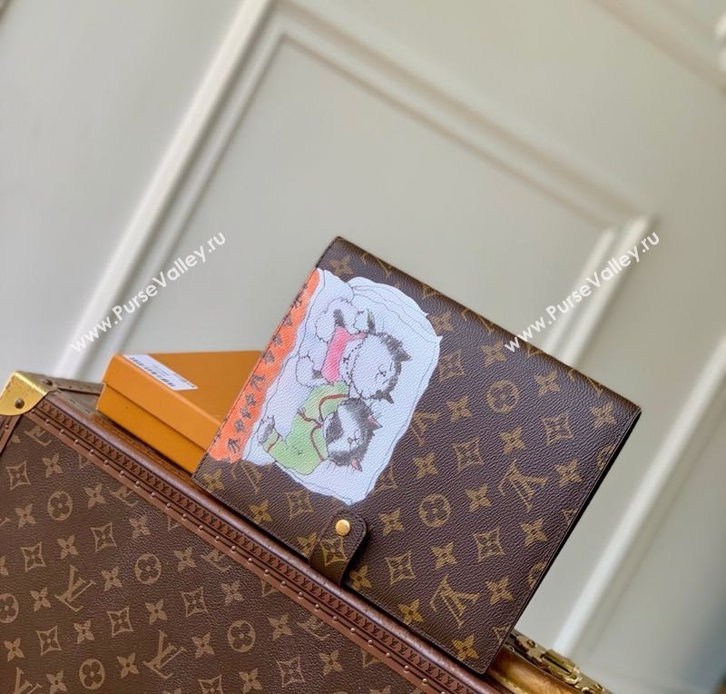 Louis Vuitton Desk Agenda Cover MM in Cat Print 2025 GI1395 (KI-251126094)
