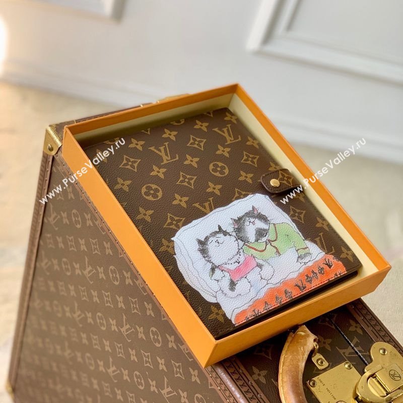 Louis Vuitton Desk Agenda Cover MM in Cat Print 2025 GI1395 (KI-251126094)