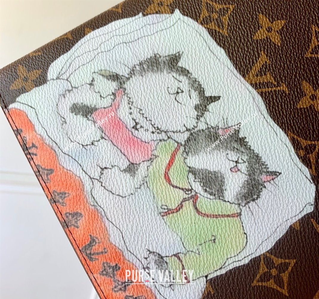 Louis Vuitton Desk Agenda Cover MM in Cat Print 2025 GI1395 (KI-251126094)
