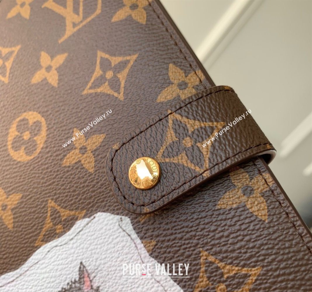 Louis Vuitton Desk Agenda Cover MM in Cat Print 2025 GI1395 (KI-251126094)