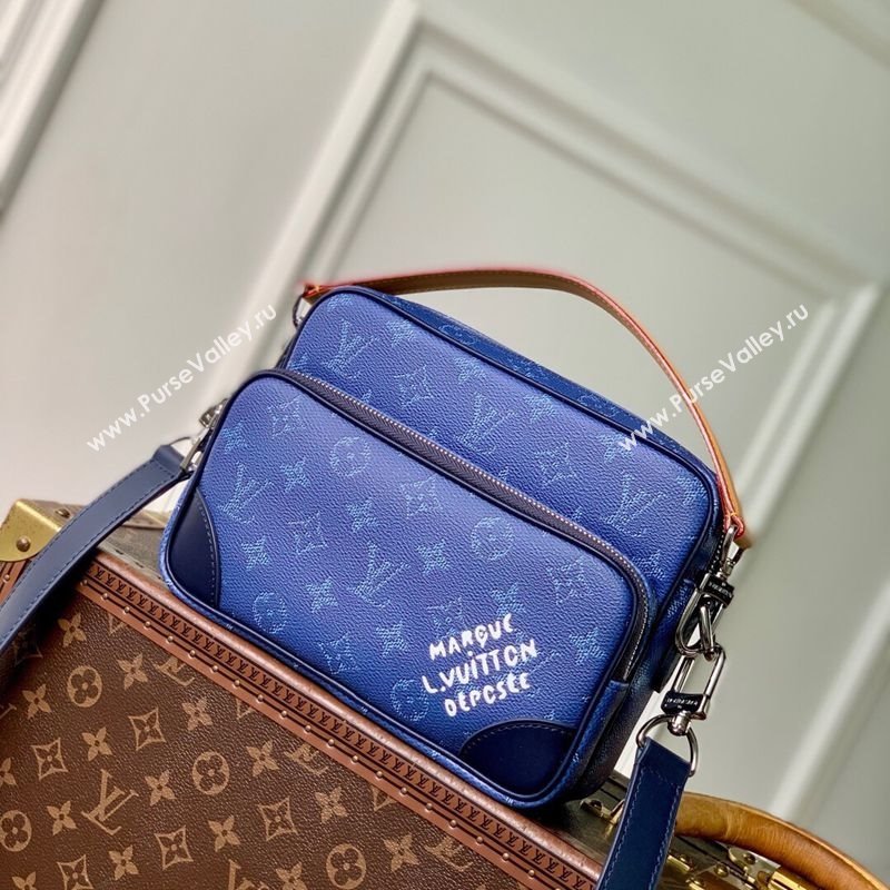 Louis Vuitton Mens Nil bag in Ocean Blue Monogram Heritage Canvas M26823 2025 (KI-251126056)