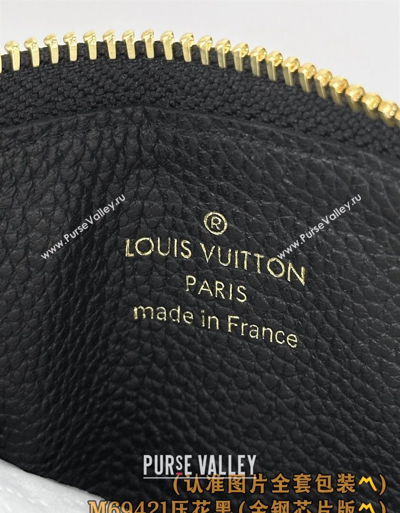 Louis Vuitton Card Holder Recto Verso Wallet in Black Monogram Empreinte Leather M69421 2025 (XLJ-251210078)