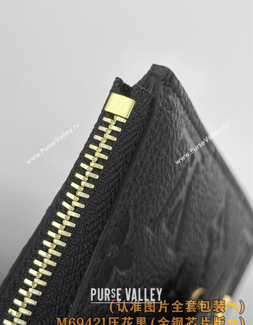 Louis Vuitton Card Holder Recto Verso Wallet in Black Monogram Empreinte Leather M69421 2025 (XLJ-251210078)