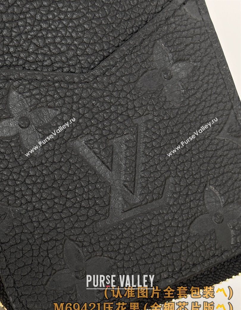 Louis Vuitton Card Holder Recto Verso Wallet in Black Monogram Empreinte Leather M69421 2025 (XLJ-251210078)
