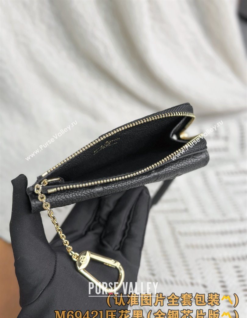 Louis Vuitton Card Holder Recto Verso Wallet in Black Monogram Empreinte Leather M69421 2025 (XLJ-251210078)