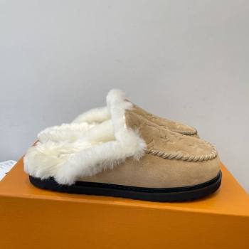 Louis Vuitton Colorado Closed Mules in Wool and Suede Beige 2025 1AITH8 (MD-251219092)