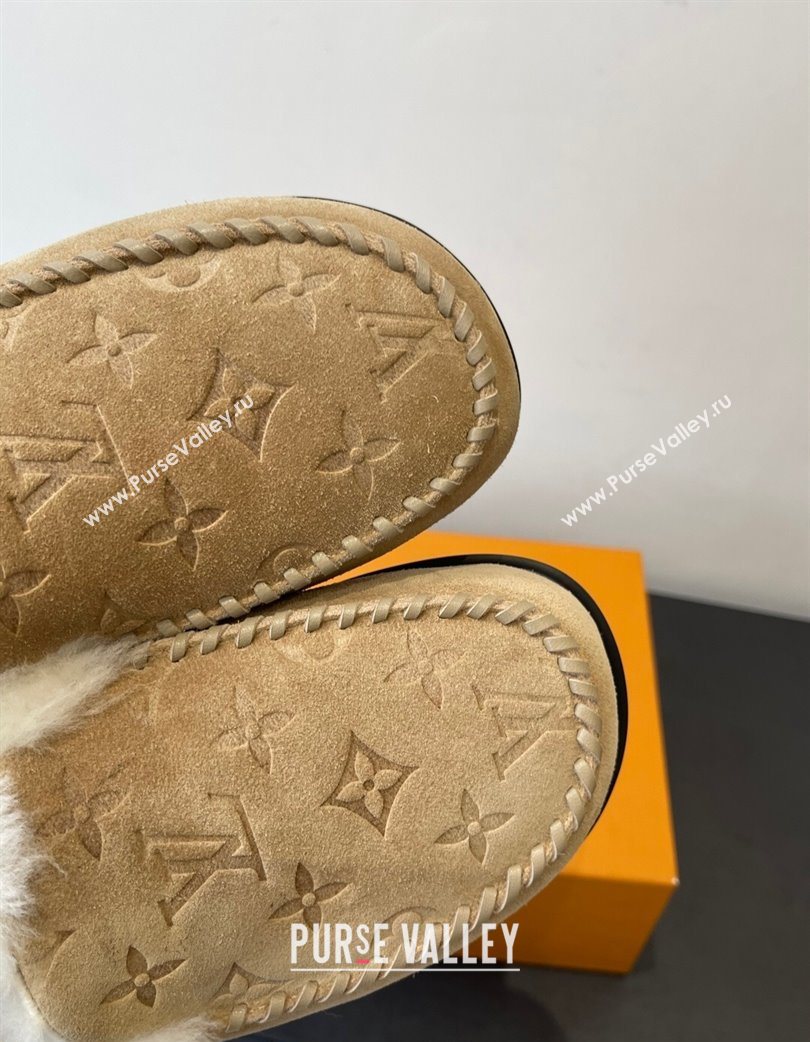 Louis Vuitton Colorado Closed Mules in Wool and Suede Beige 2025 1AITH8 (MD-251219092)