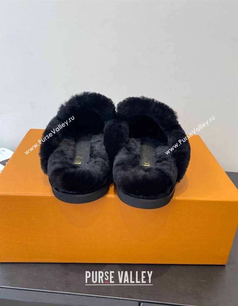 Louis Vuitton Colorado Closed Mules in Wool and Suede Black 2025 1AITH8 (MD-251219093)