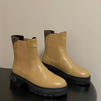 Louis Vuitton LV Squad Chelsea Ankle Boots 5cm in Calf Leather Beige 2025 1AICWP (MD-251219072)