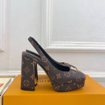 Louis Vuitton Swing Platform Slingbacks Pump 11cm in Monogram Canvas 2025 1AIDF8 (MD-251219060)
