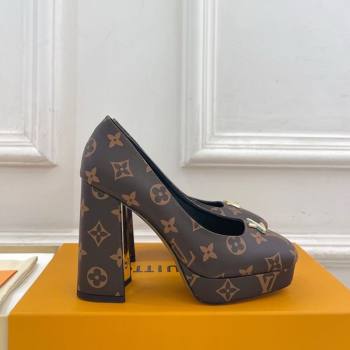 Louis Vuitton Swing Platform Pumps 11cm in Monogram Canvas 2025 1AIDF8 (MD-251219055)