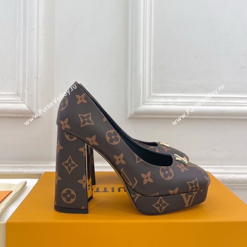 Louis Vuitton Swing Platform Pumps 11cm in Monogram Canvas 2025 1AIDF8 (MD-251219055)
