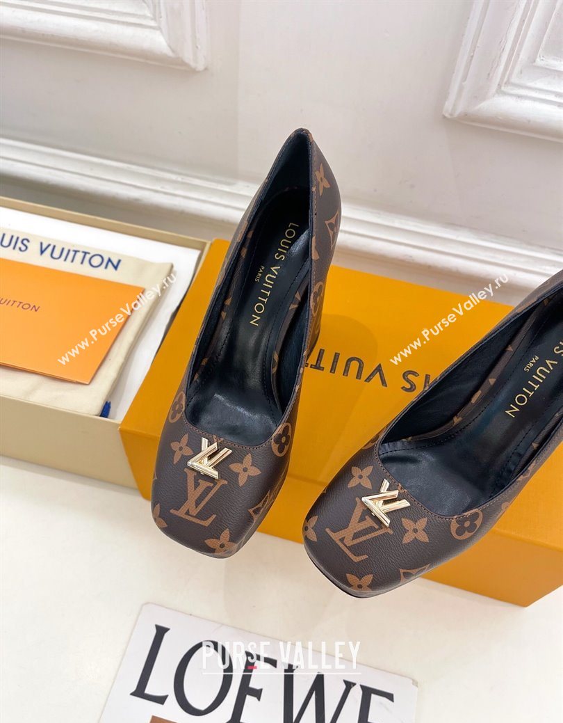 Louis Vuitton Swing Platform Pumps 11cm in Monogram Canvas 2025 1AIDF8 (MD-251219055)