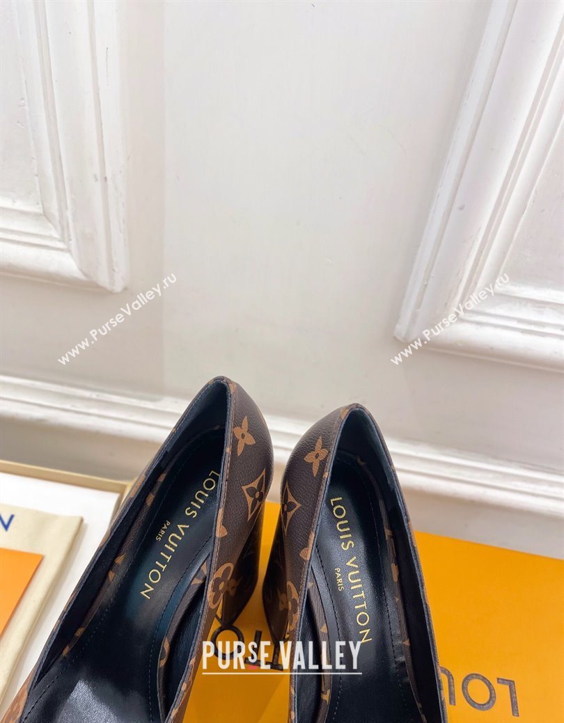 Louis Vuitton Swing Platform Pumps 11cm in Monogram Canvas 2025 1AIDF8 (MD-251219055)