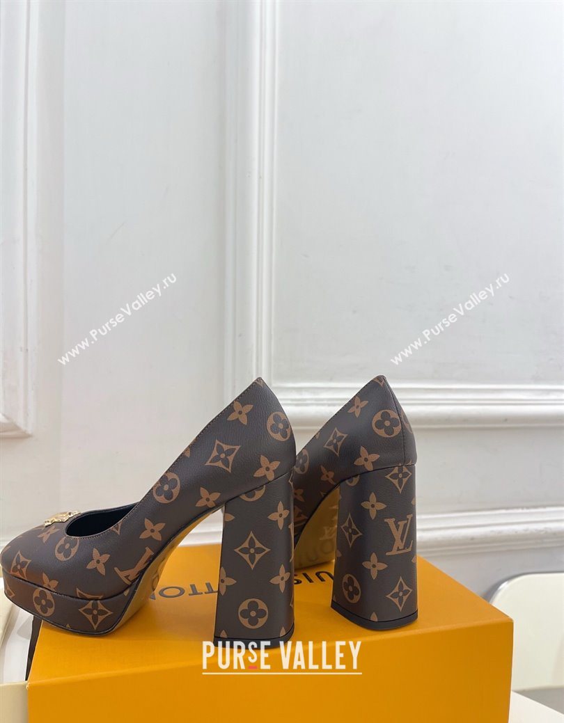 Louis Vuitton Swing Platform Pumps 11cm in Monogram Canvas 2025 1AIDF8 (MD-251219055)