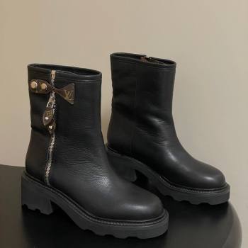 Louis Vuitton LV Beaubourg Ankle Boots with Strap in Calf Leather Black 2025 1AIDD8 (MD-251219075)