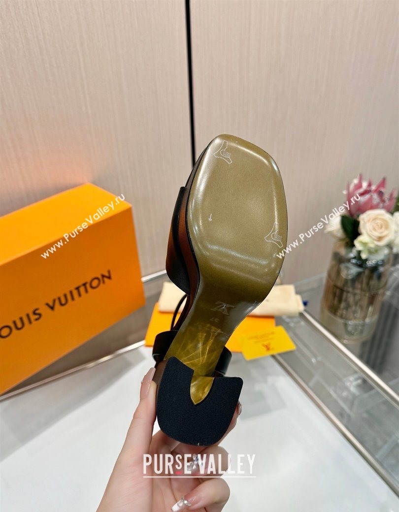 Louis Vuitton Swing Platform Sandals 11cm in Calf Leather Black 2025 1AICSA (MD-251219118)