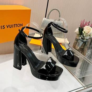 Louis Vuitton Swing Platform Sandals 11cm in Patent Leather Black 2025 1AIUXG (MD-251219111)