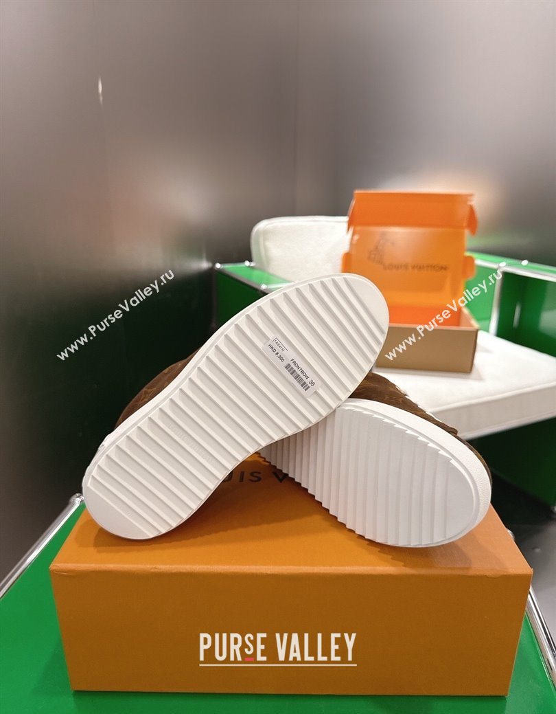 Louis Vuitton Time Out Sneakers in Monogram Fabric Brown 2025 1219 (MD-251219102)