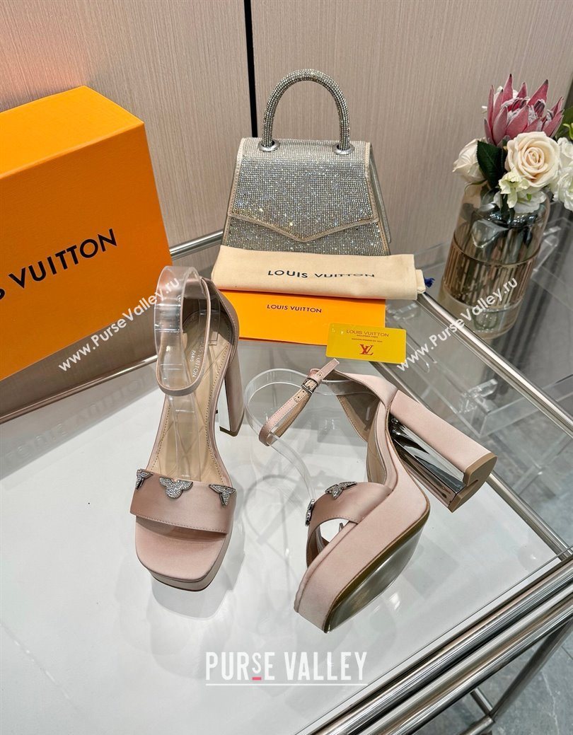 Louis Vuitton Swing Platform Sandals 11cm in Satin Nude 2025 1AIUXG (MD-251219112)