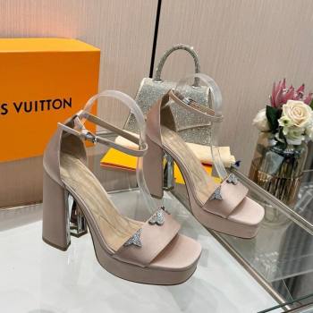 Louis Vuitton Swing Platform Sandals 11cm in Satin Nude 2025 1AIUXG (MD-251219112)