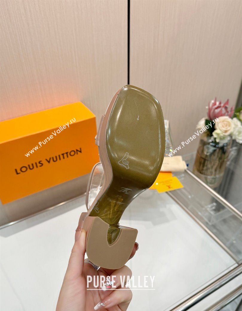 Louis Vuitton Swing Platform Sandals 11cm in Satin Nude 2025 1AIUXG (MD-251219112)