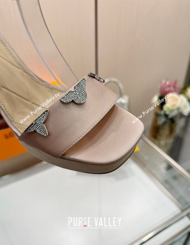 Louis Vuitton Swing Platform Sandals 11cm in Satin Nude 2025 1AIUXG (MD-251219112)