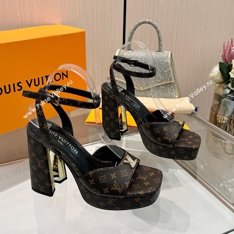 Louis Vuitton Swing Platform Sandals 11cm in Monogram Canvas 2025 1AICSA (MD-251219114)
