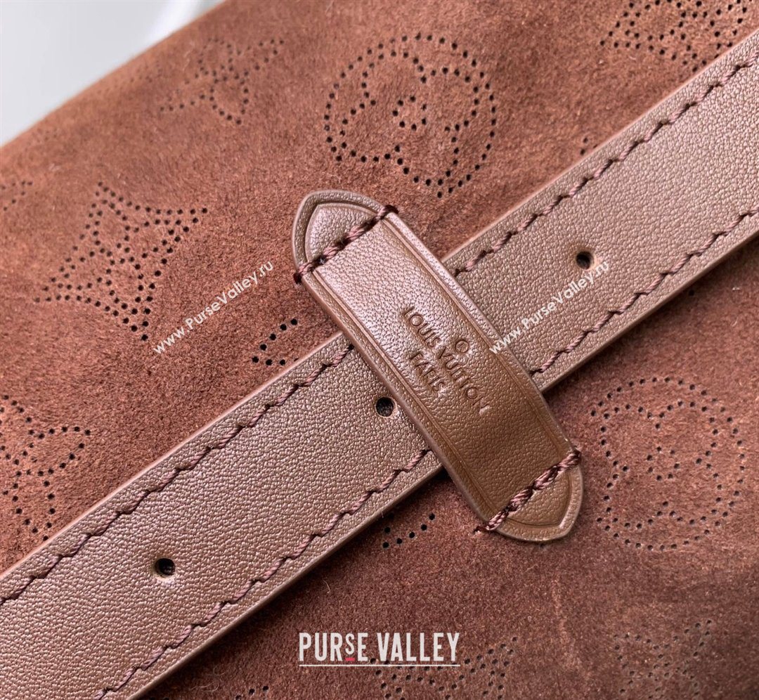 Louis Vuitton CarryAll PM Bag in Mahina Suede Dark Brown 2026 M26421 (KI-260203006)