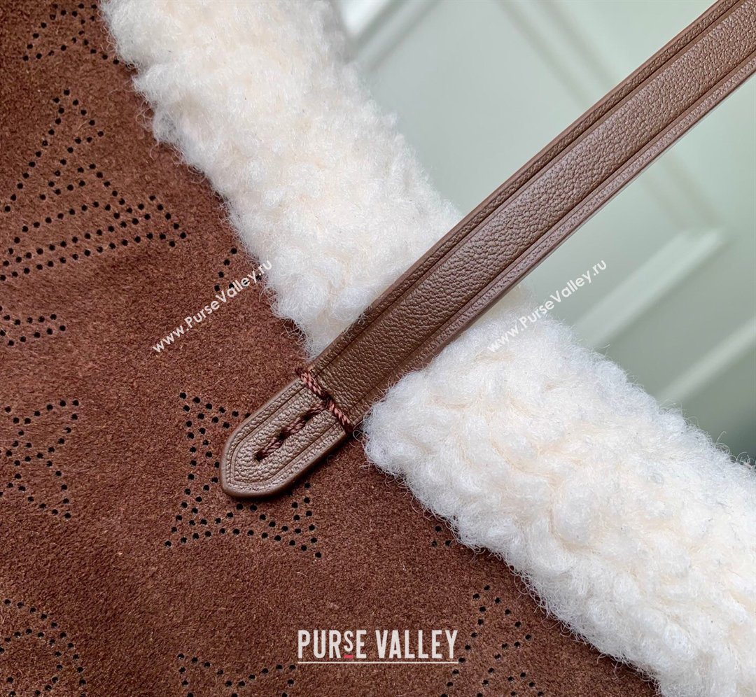 Louis Vuitton CarryAll PM Bag in Mahina Suede Dark Brown 2026 M26421 (KI-260203006)