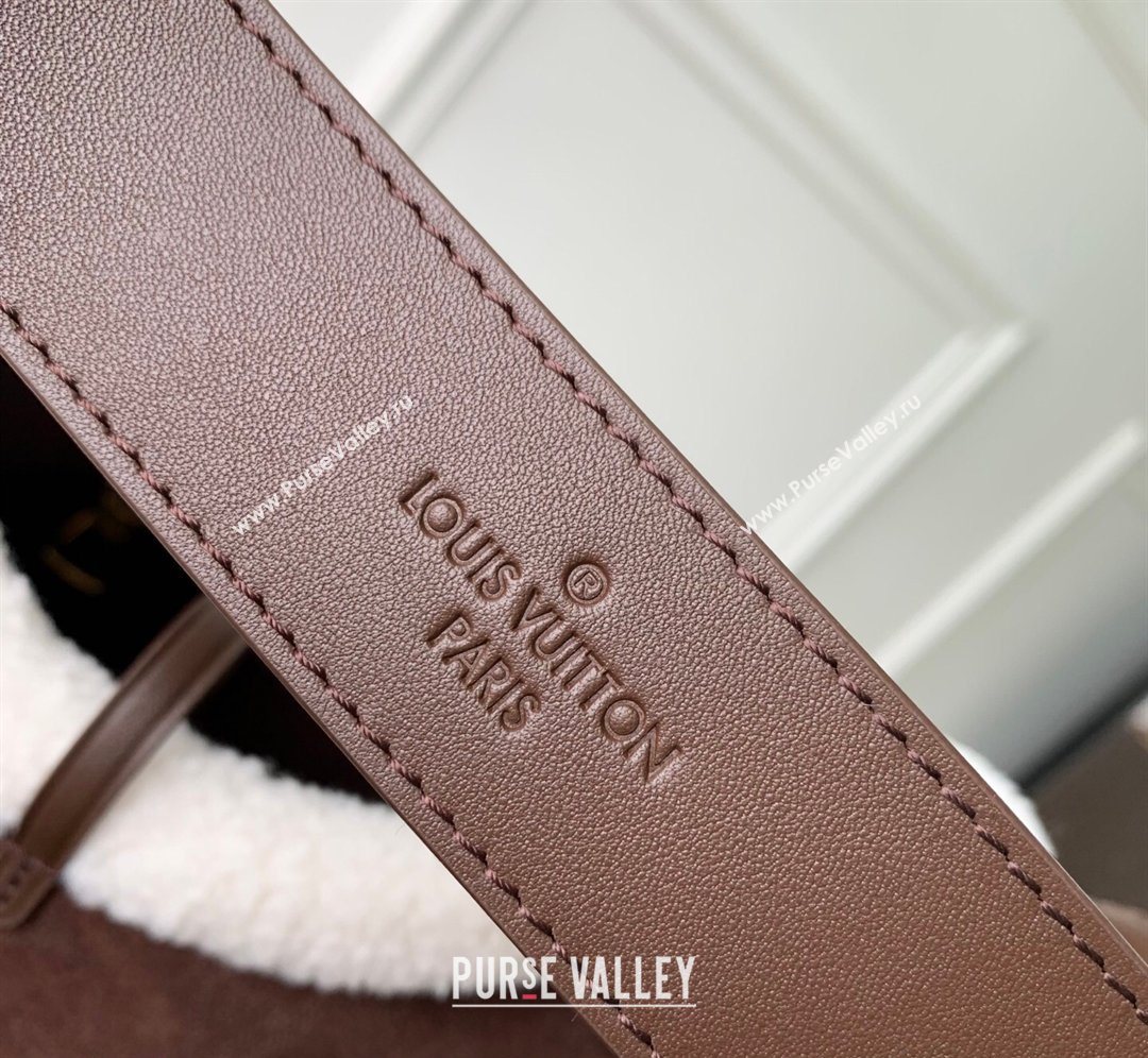 Louis Vuitton CarryAll PM Bag in Mahina Suede Dark Brown 2026 M26421 (KI-260203006)