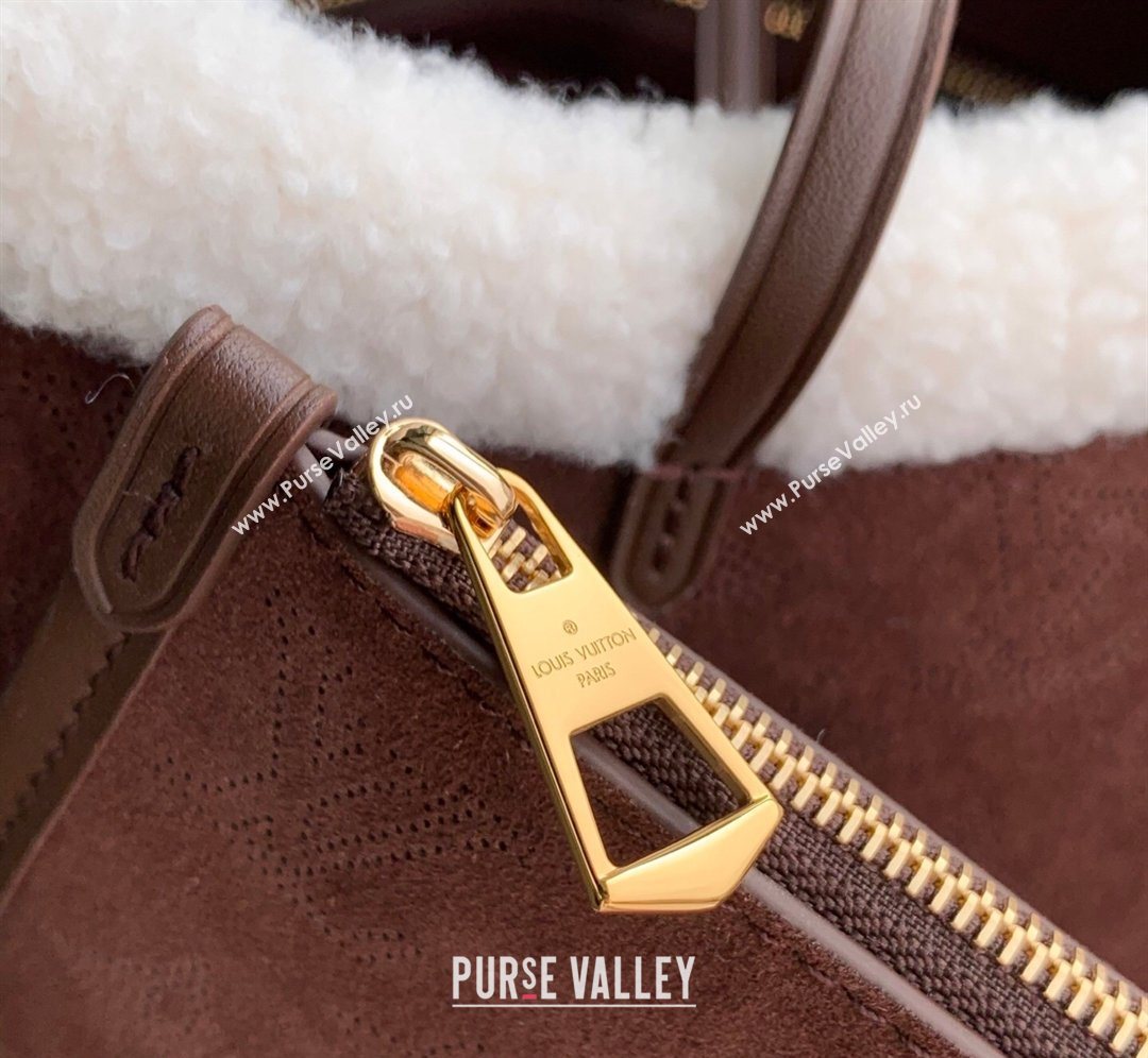 Louis Vuitton CarryAll PM Bag in Mahina Suede Dark Brown 2026 M26421 (KI-260203006)