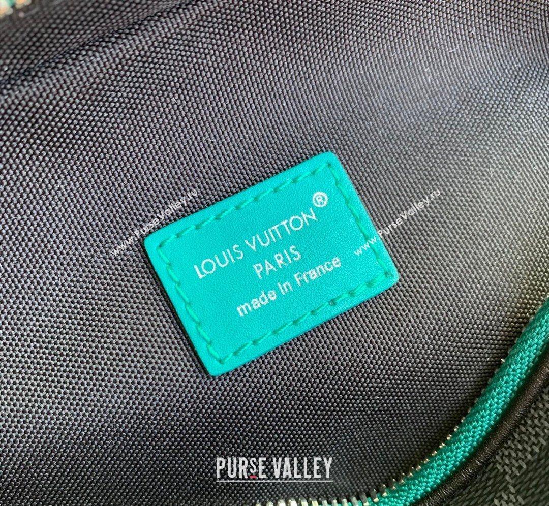 Louis Vuitton Mens Avenue Slingbag PM Bag in Borneo Green Damier Graphite Canvas 2026 N40841 (KI-260202023)