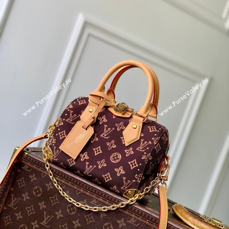 Louis Vuitton Speedy Trunk 20 Bag in Monogram Origine Ebene Canvas 2026 M28102 (KI-260202002)