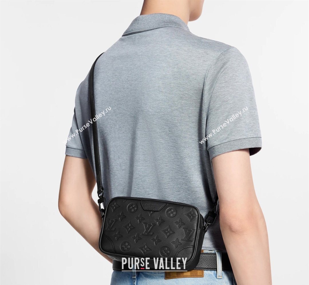 Louis Vuitton Mens Trocadero Wearable Wallet Mini Bag in Black Monogram Shadow Leather 2026 M26737 (KI-260202041)