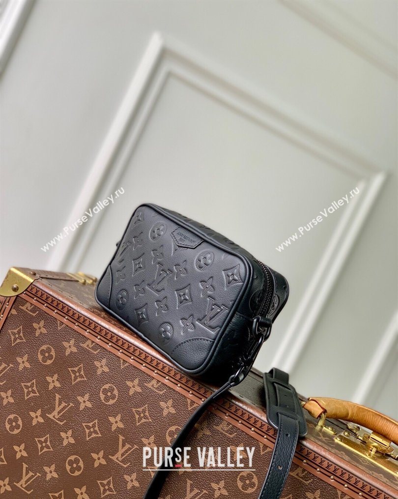 Louis Vuitton Mens Trocadero Wearable Wallet Mini Bag in Black Monogram Shadow Leather 2026 M26737 (KI-260202041)
