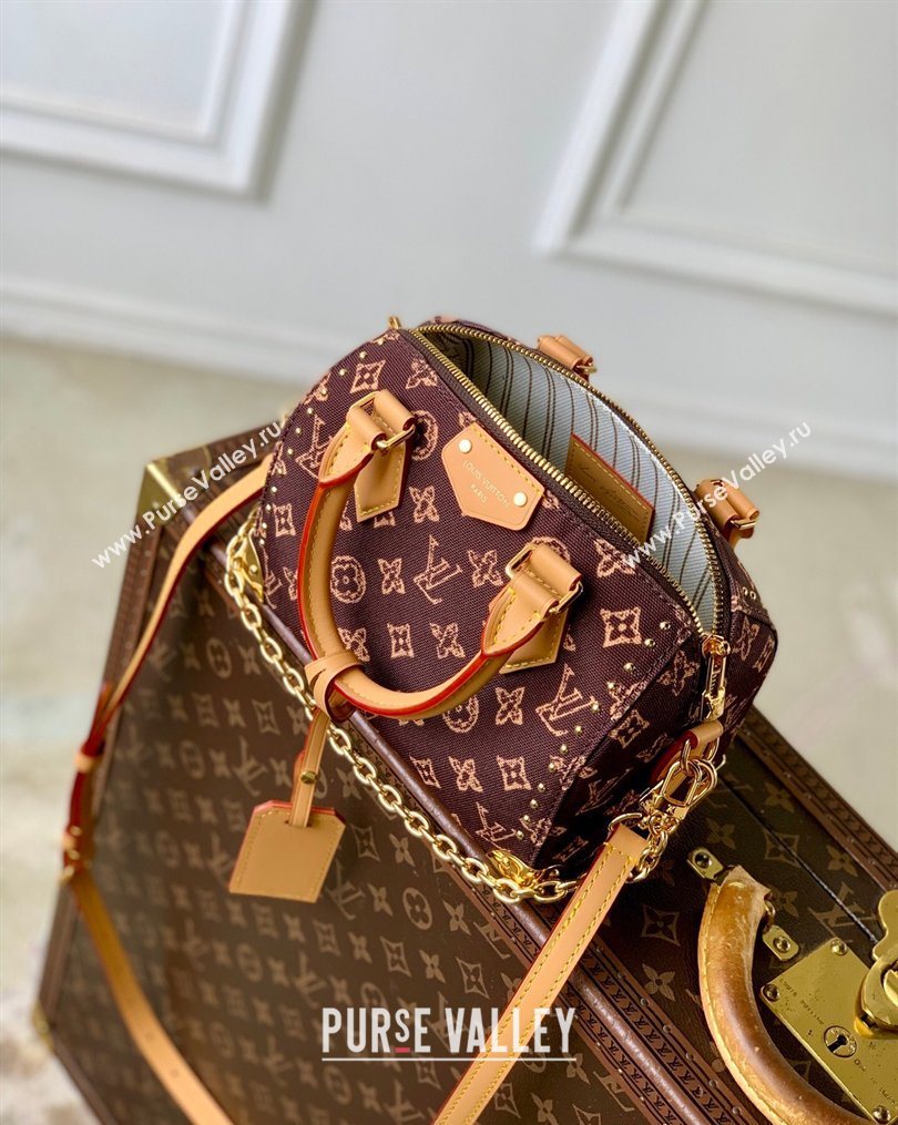 Louis Vuitton Speedy Trunk 20 Bag in Monogram Origine Ebene Canvas 2026 M28102 (KI-260202002)
