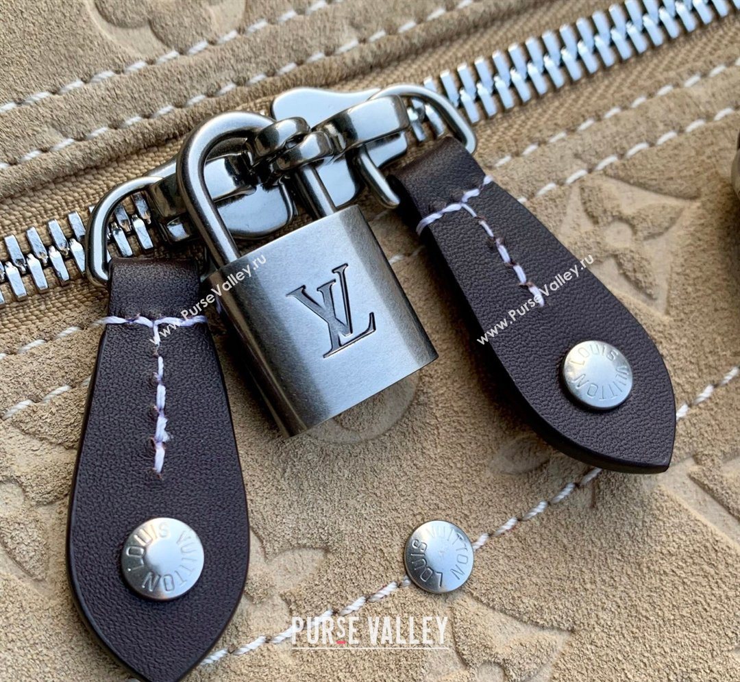 Louis Vuitton Mens Keepall Bandouliere 50 Bag in Suede Beige/Brown 2026 M26127 (KI-260202042)