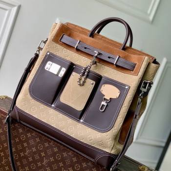 Louis Vuitton Mens Steamer Backpack Bag in Suede Beige/Brown 2026 M26019 (KI-260202043)