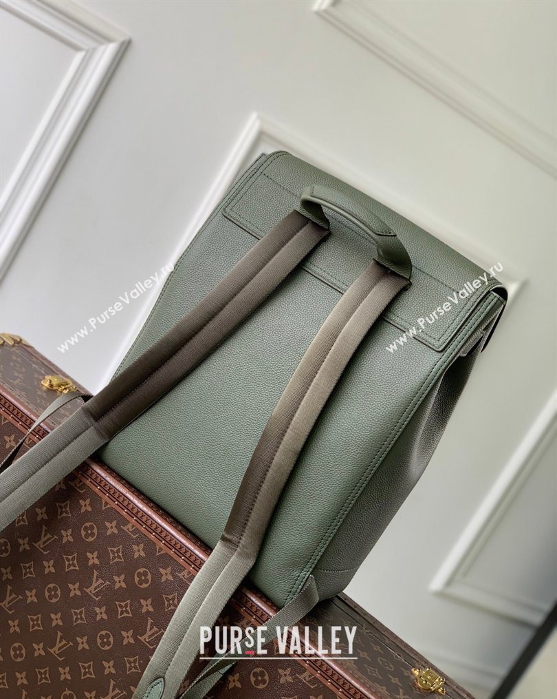 Louis Vuitton Mens Steamer Backpack bag in LV Touch Leather Khaki Green 2026 M26852 (KI-260202045)