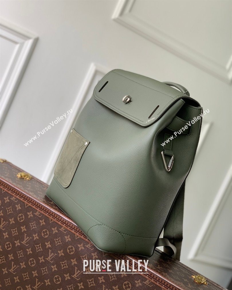 Louis Vuitton Mens Steamer Backpack bag in LV Touch Leather Khaki Green 2026 M26852 (KI-260202045)