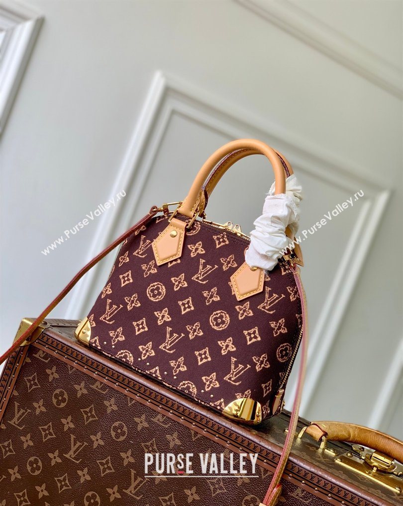 Louis Vuitton Alma Trunk BB Bag in Monogram Origine Ebene Canvas 2026 M28105 (KI-260202003)