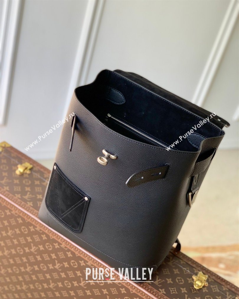 Louis Vuitton Mens Steamer Backpack bag in LV Touch Leather Black 2026 M27063 (KI-260202044)