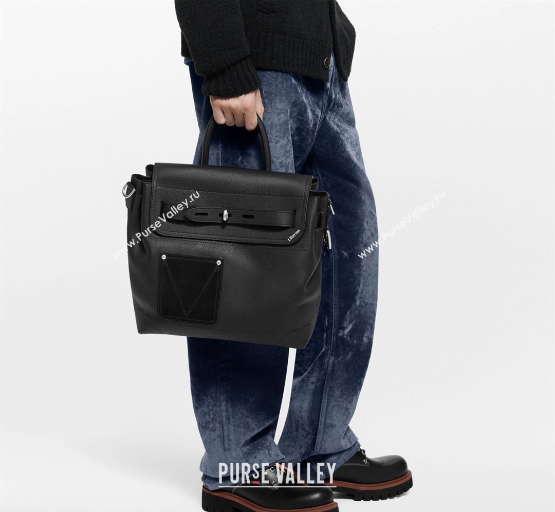 Louis Vuitton Mens Steamer 30 bag in LV Touch Leather M27061 Black 2026 (KI-260202046)