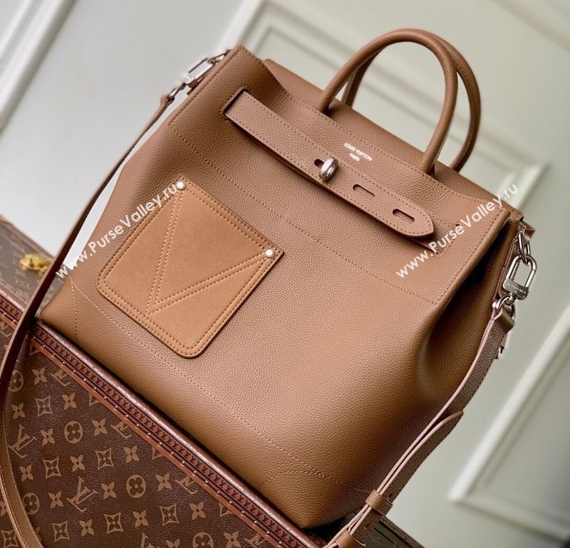 Louis Vuitton Mens Steamer 30 bag in LV Touch Leather Tan Brown 2026 M26758 (KI-260202047)