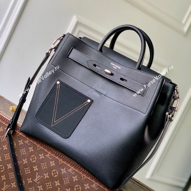 Louis Vuitton Mens Steamer 30 bag in LV Touch Leather M27061 Black 2026 (KI-260202046)