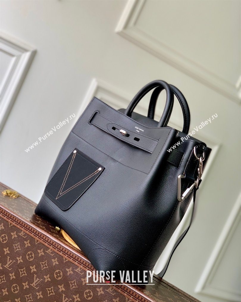 Louis Vuitton Mens Steamer 30 bag in LV Touch Leather M27061 Black 2026 (KI-260202046)